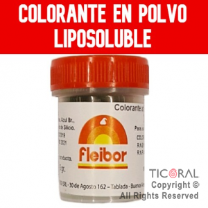 COLORANTE FLEIBOR POLVO LIPOSOLUBLE ROJO 5GR x 4